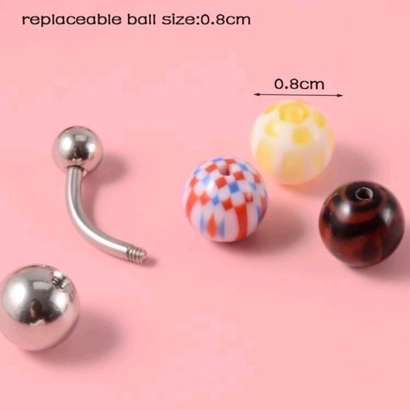 🍉5 for $25* 100 Piece Bellybutton Ring Set - Picture 3 of 4